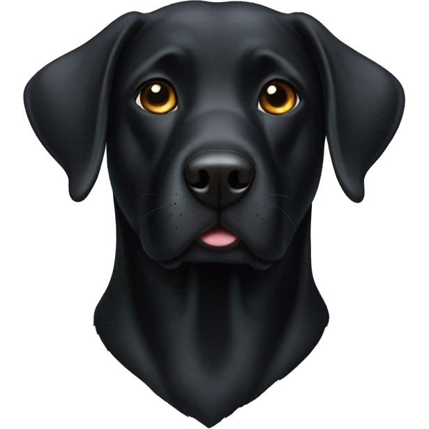 Black lab dog emoji