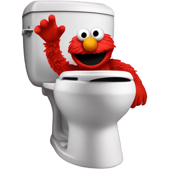 Elmo on the toilet emoji
