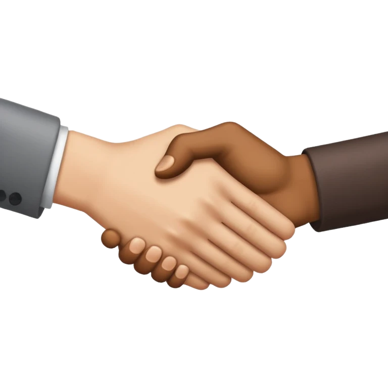 duo hand shake emoji