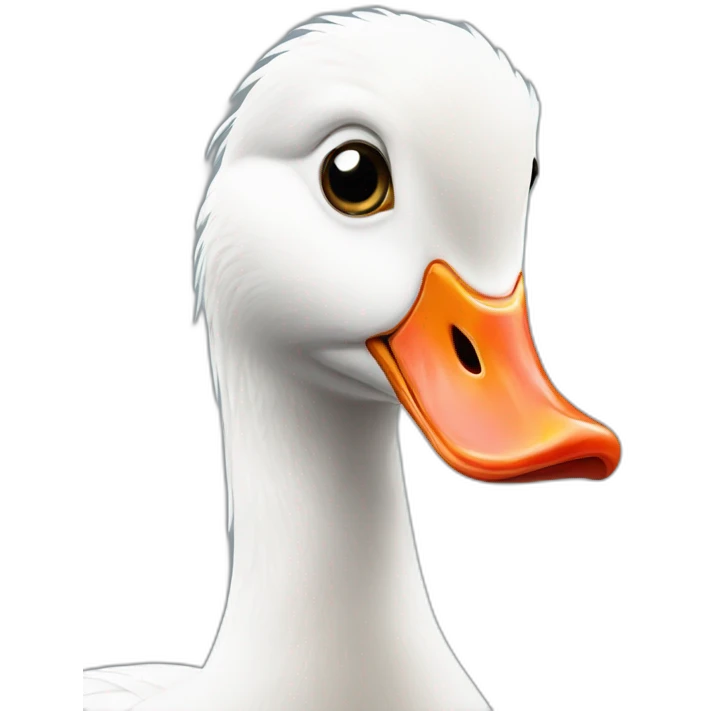 curious white goose emoji