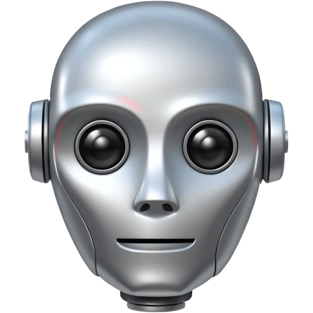 robot head with a text bubble emoji