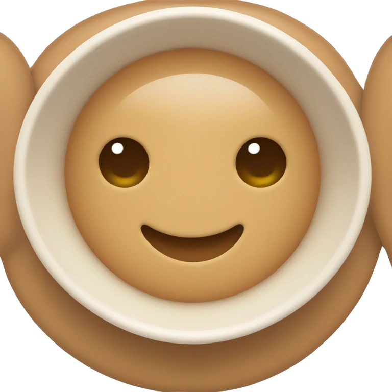Cute light brown heart with bowls  emoji