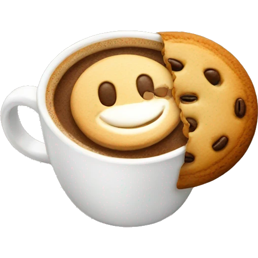 Capuccino with a cookie  emoji