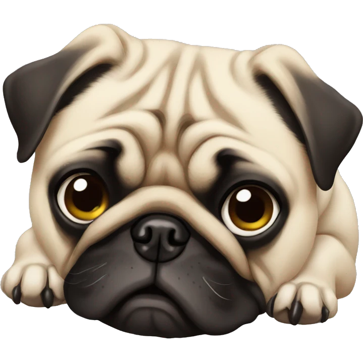 Pug durmiendo  emoji