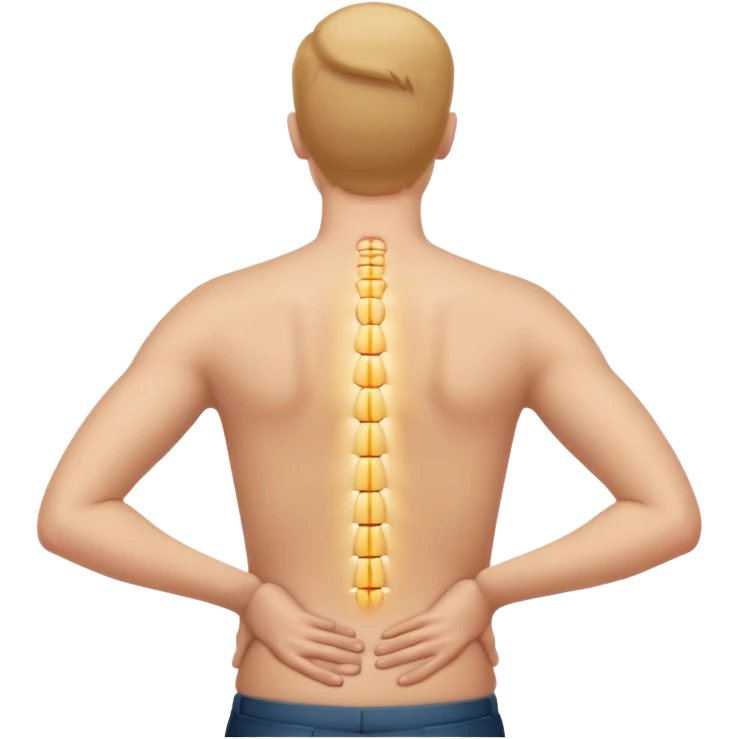 back pain, focus on humen back emoji