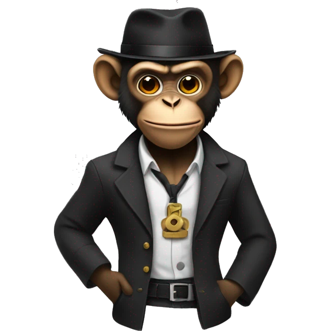 a monkey gangster emoji