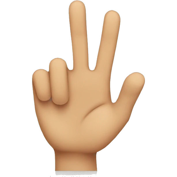 two fingers up emoji
