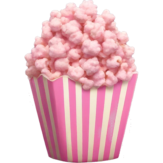 Pink popcorn emoji