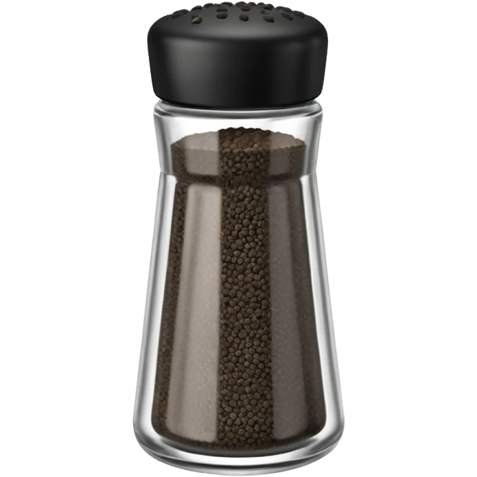 Pepper shaker with black pepper not a full pepper emoji