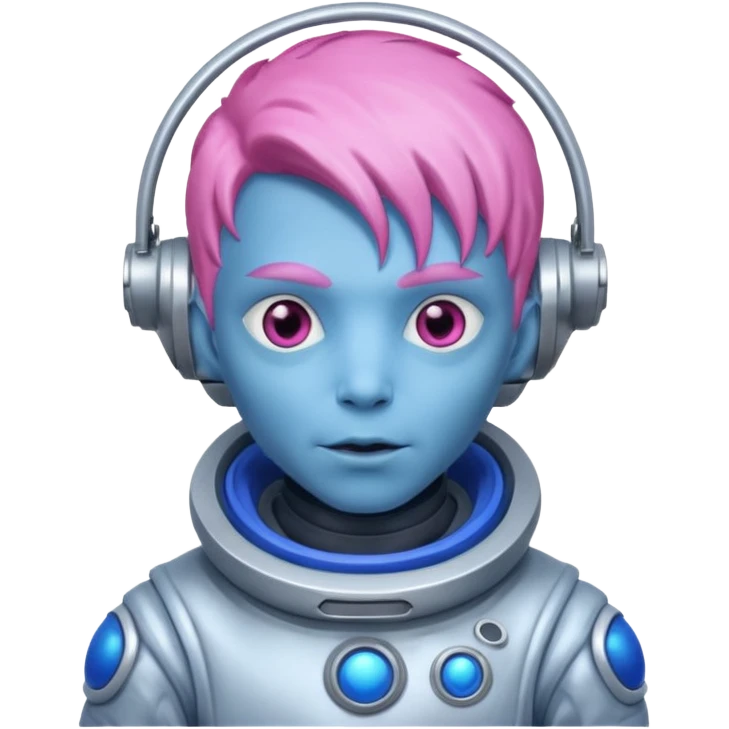 pink haired alien guy blue emoji