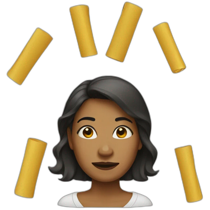 woman with Scotch tape emoji