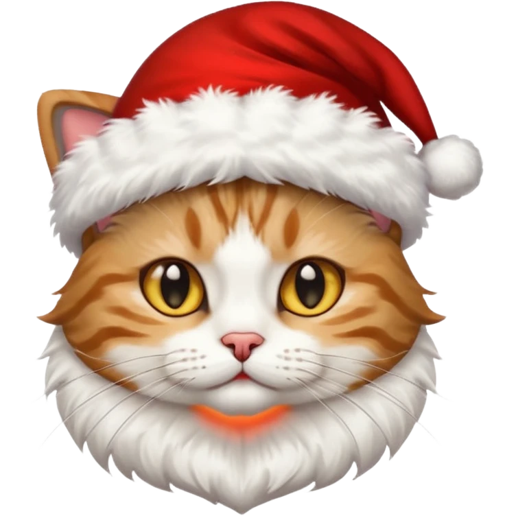 Un gato con gorro navideño emoji