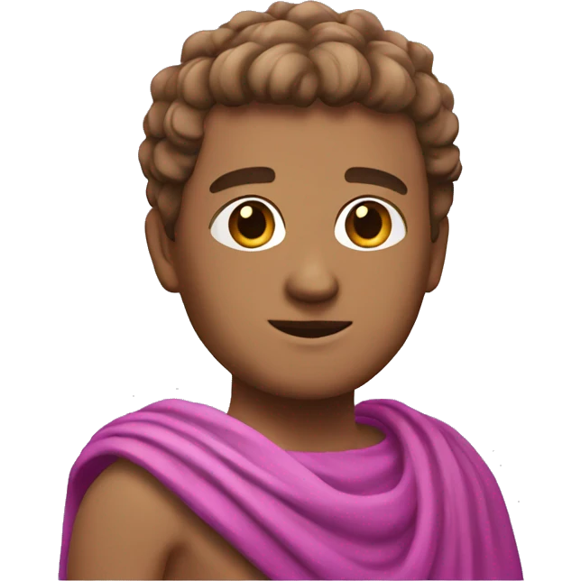 Roman man purple and pink toga  emoji