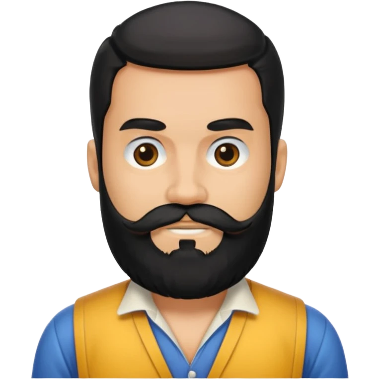 Black beard in one piece emoji