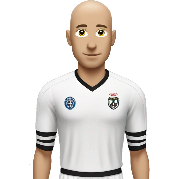 bald white Man wearing Corinthians team shirt emoji