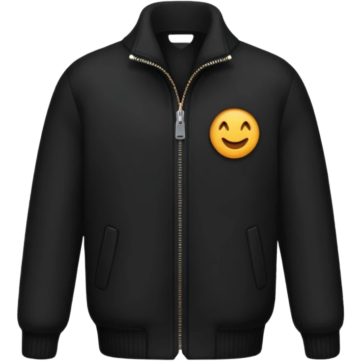 chaqueta negra de lana emoji