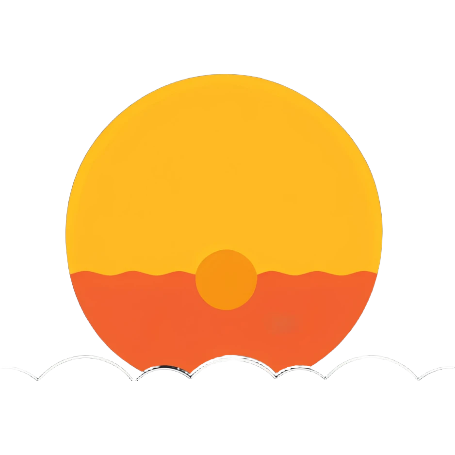 Drive into setting sun squinting emoji