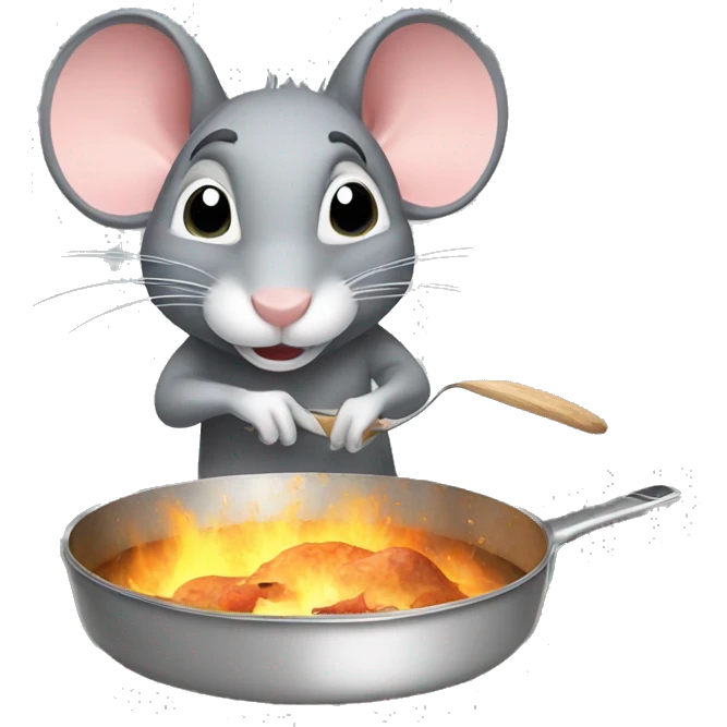grey rat cooking emoji