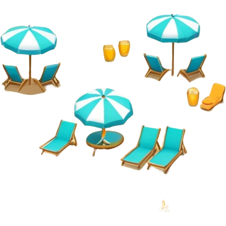 sunny beach scene emoji