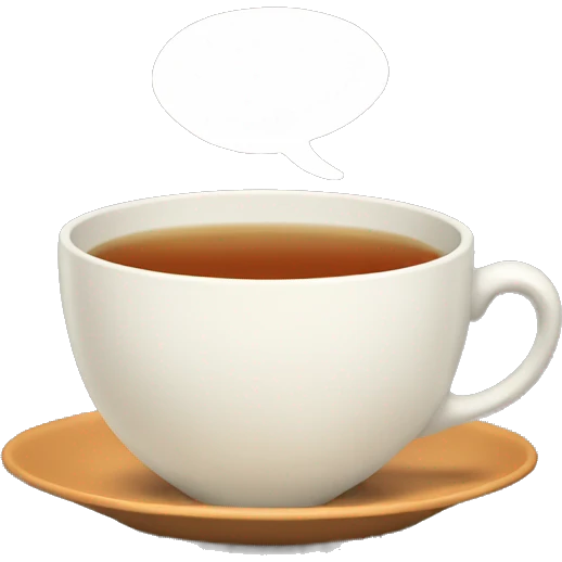 A cup of tea with the words we yapping in it emoji