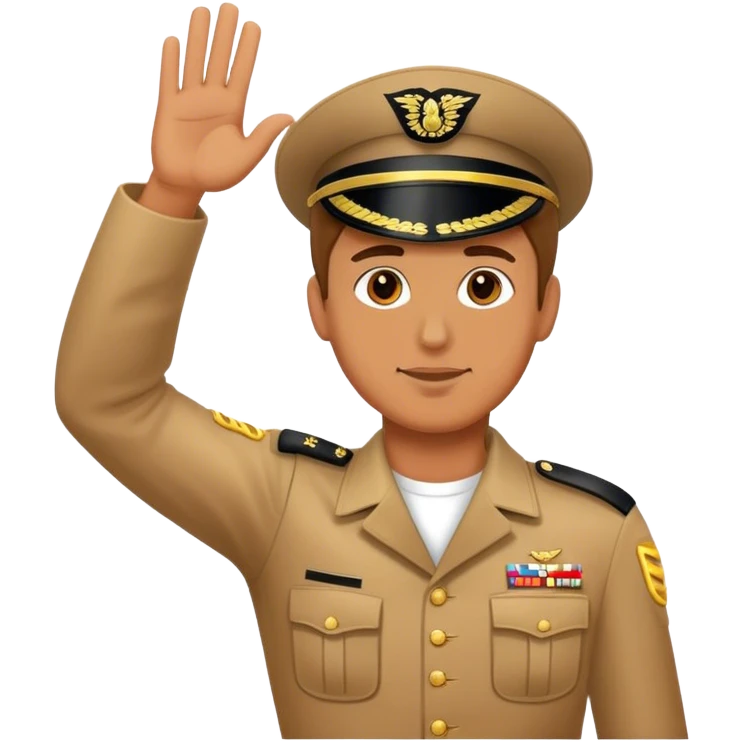 Guy saluting emoji
