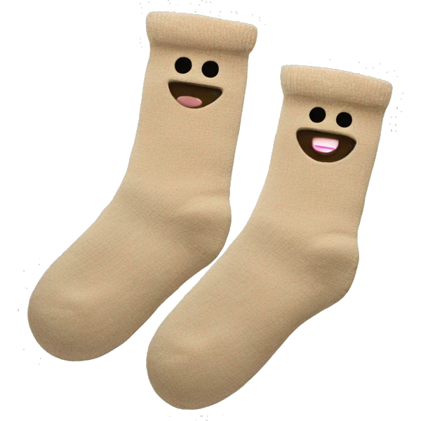 Two beige home socks emoji