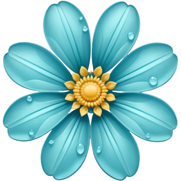 aquamarine flower emoji