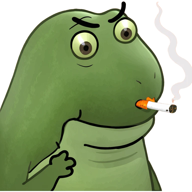 Eggplant smoking emoji