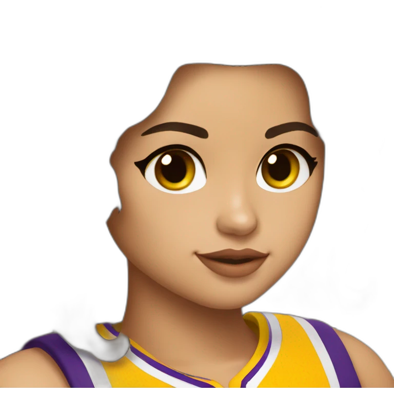selena gomez wearing yellow lakers jersey emoji