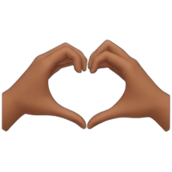 Besties doing heart with hands emoji