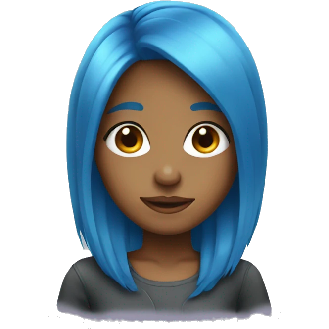 blue haired girl emoji