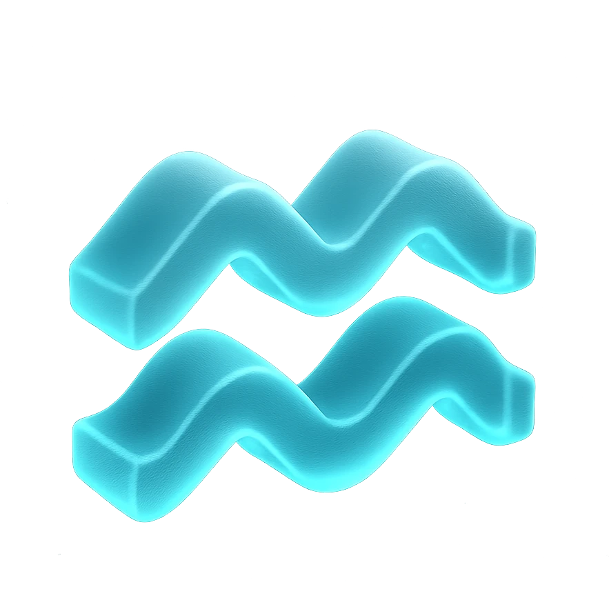 "A minimalistic glowing zodiac symbol [ZODIAC SYMBOL], centered on a dark cosmic background, symbol color #00d9ff, clean design, modern and luminous" emoji