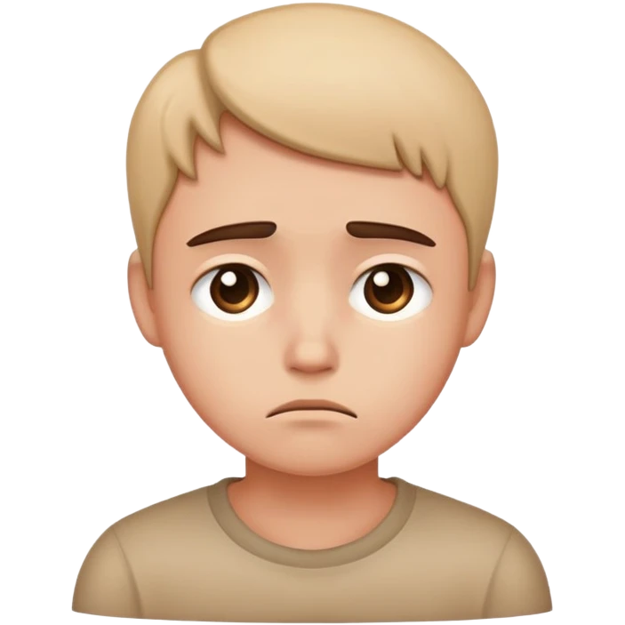 Sad and cute emoji