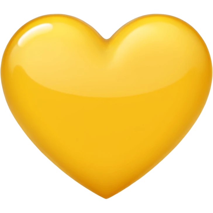 yellow heart, simple, clear, iconic emoji