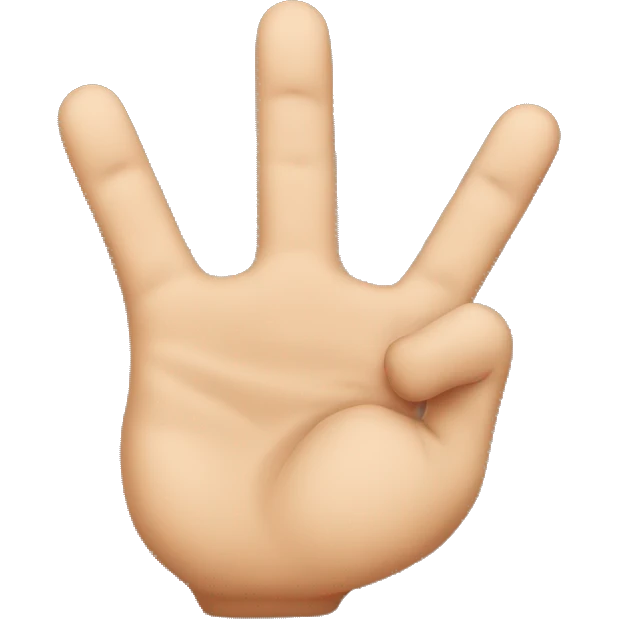 Three fingers emoji