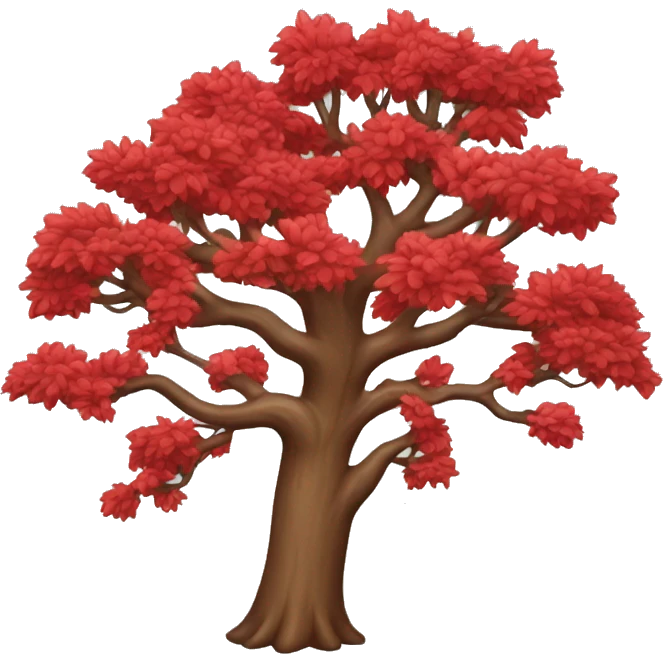 Arbre rouge emoji