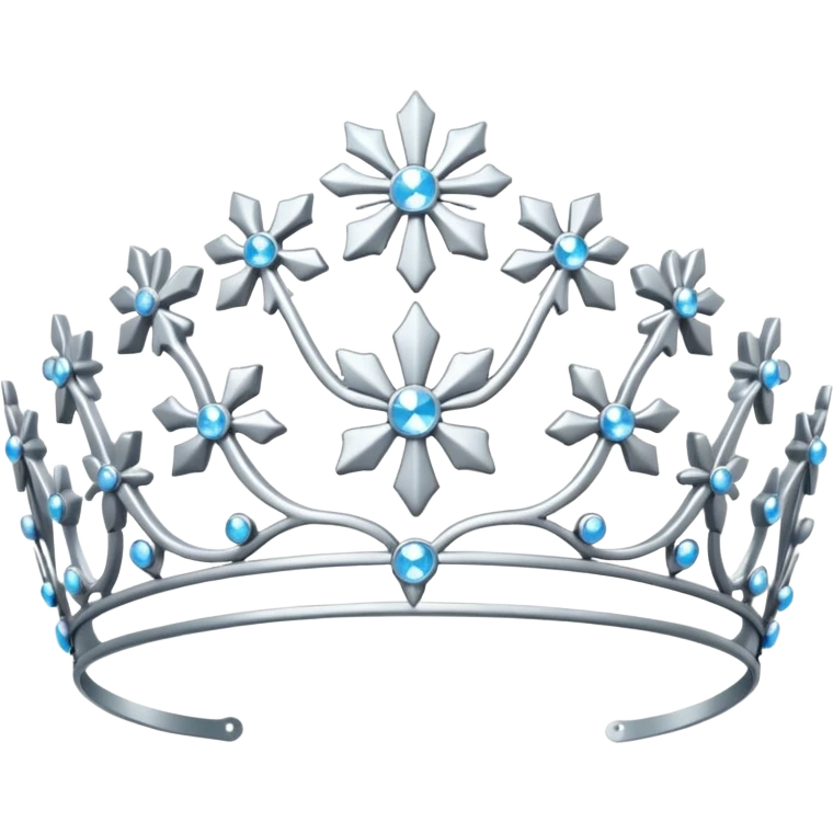 Ornate snowflake tiara emoji