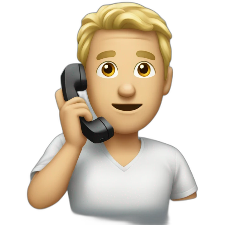 Macrone talking on phone emoji