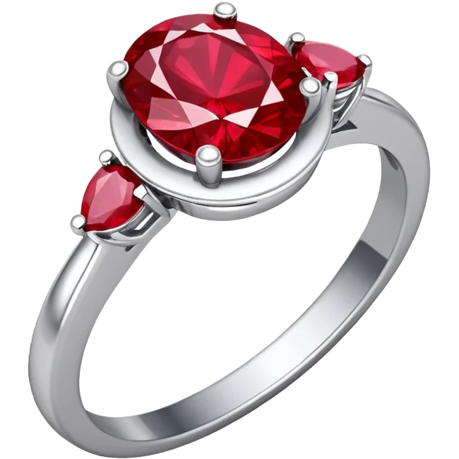 glitter rubi diamond married ring prata emoji