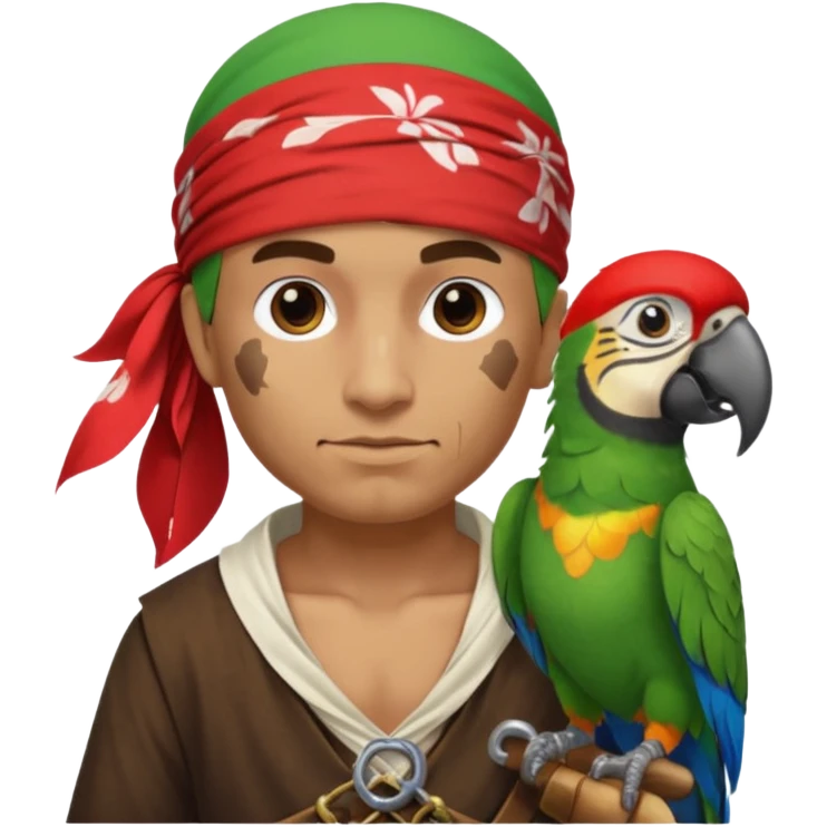 pirate and parrot emoji