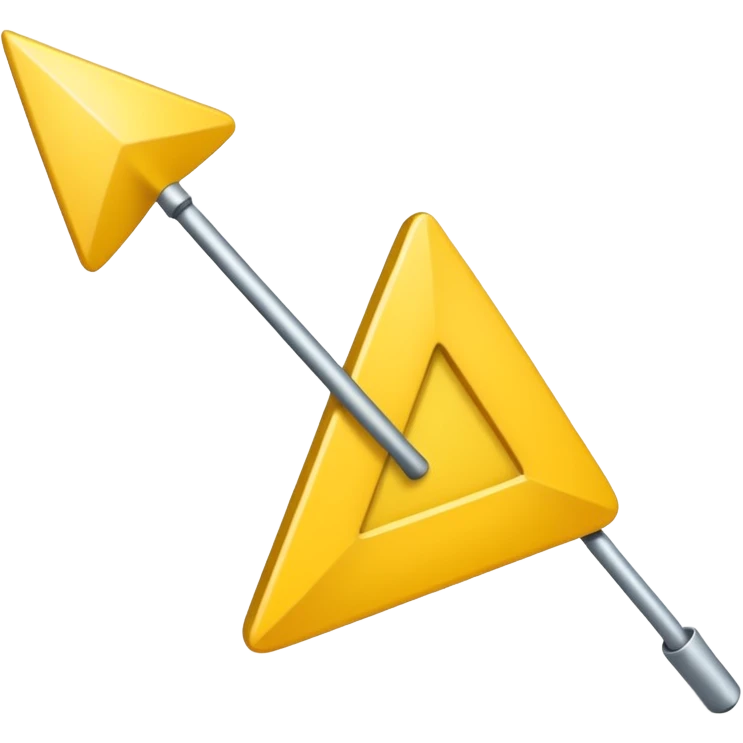 Hace una imagen con un triángulo amarillo y que adentro tenga una flecha apuntando a la izquierda emoji