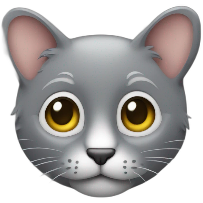 Chat gris souris emoji