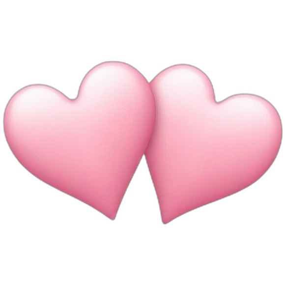 two pastel pink hearts emoji