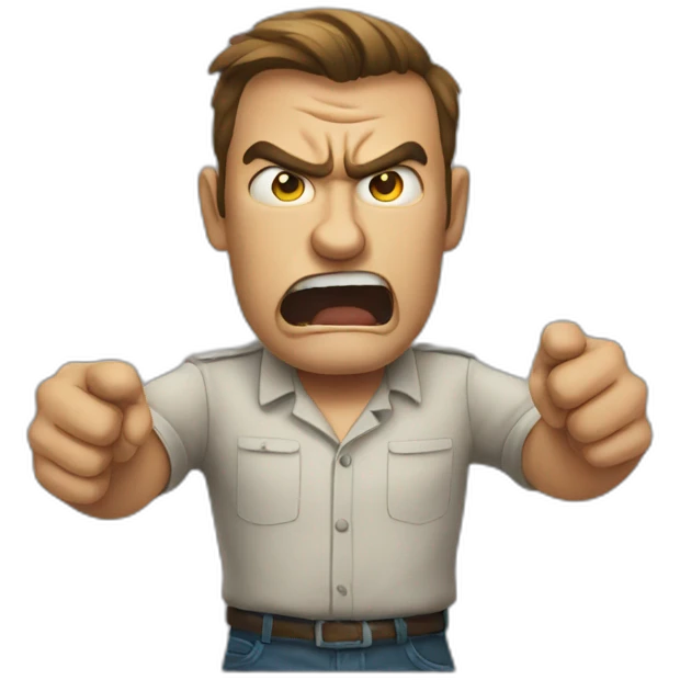 Angry man pointing at you emoji