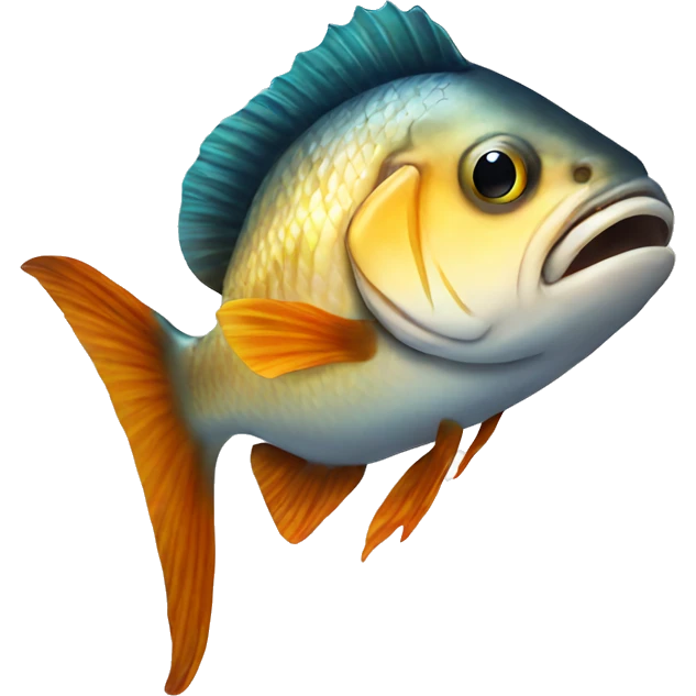 Fish with a butt emoji