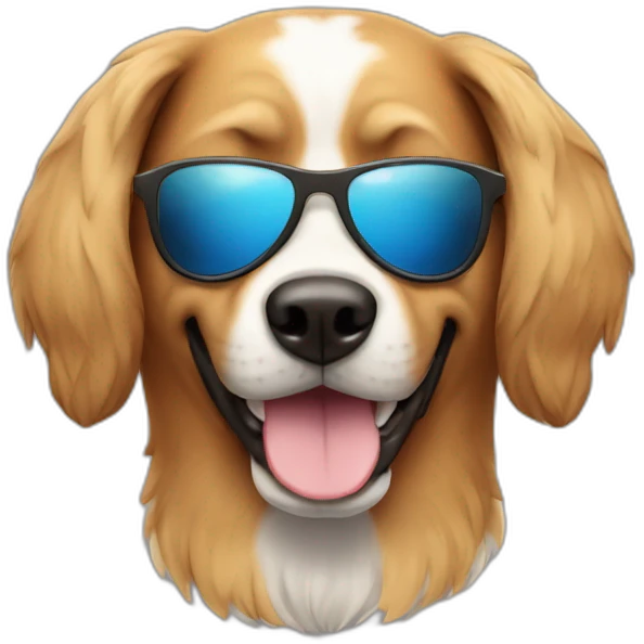 cool dog with sunglasses emoji