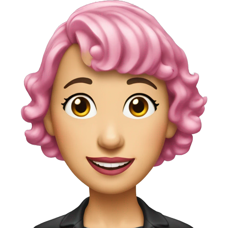 Didi conn Grease with pink hair emoji