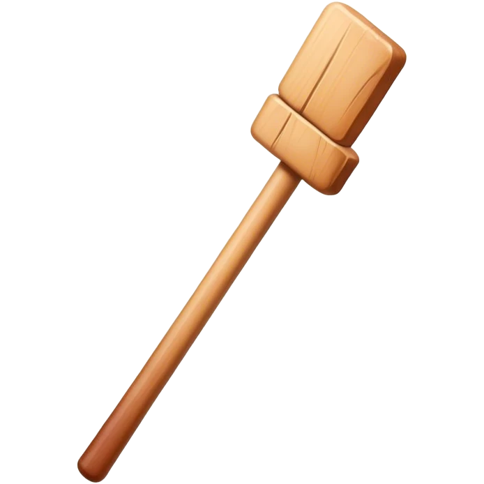 Hand holding Woodstick emoji
