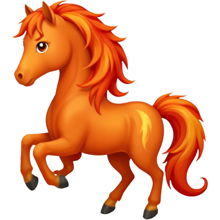 Worried fire horse emoji  emoji