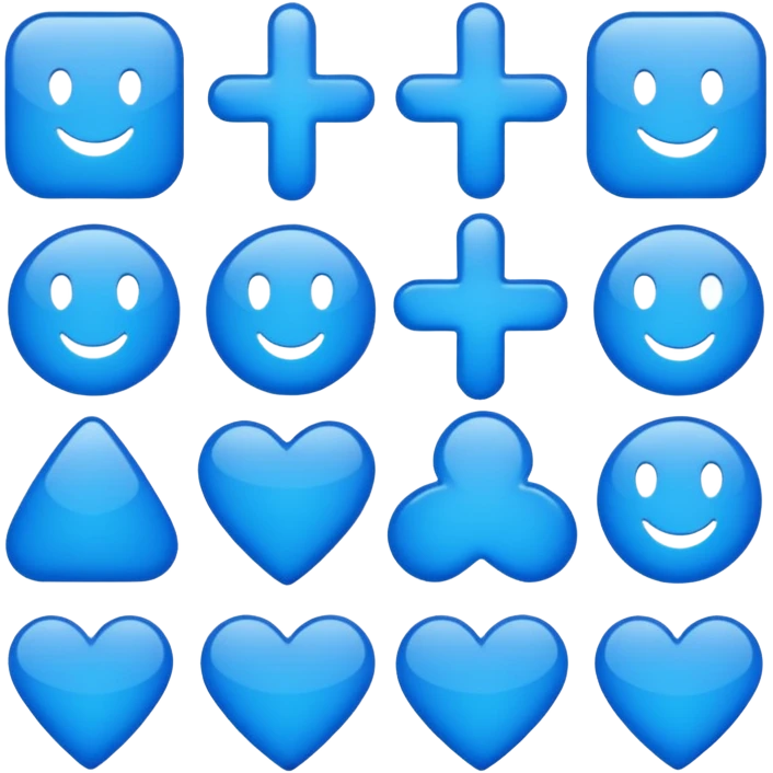 استیکر های آبی emoji